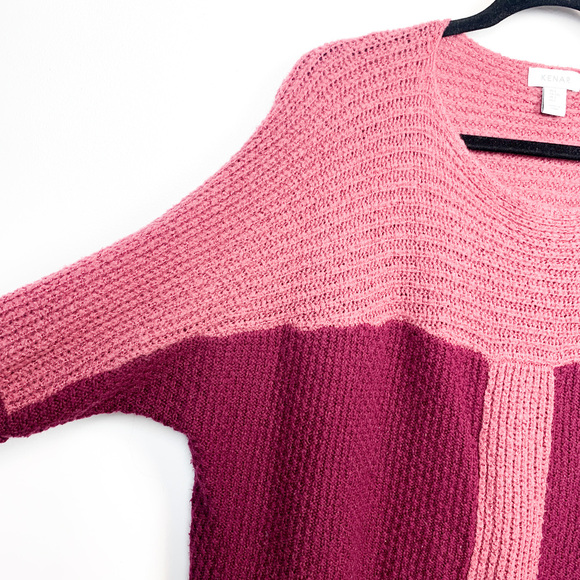 Kenar Half Sleeve Pink Colorblocked Sweater - Picture 13 of 13